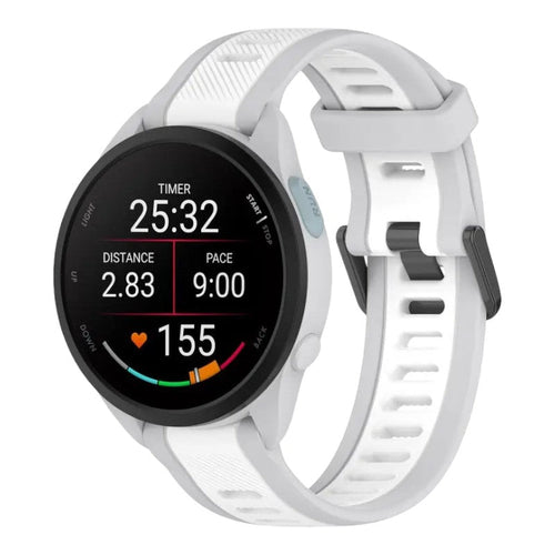 grey-white-garmin-forerunner-745-watch-straps-nz-dual-colour-silicone-watch-bands-aus