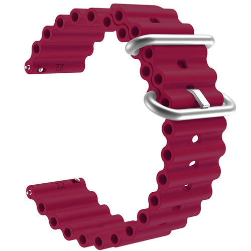 maroon-ocean-bands-garmin-approach-s70-(47mm)-watch-straps-nz-ocean-band-silicone-watch-bands-aus