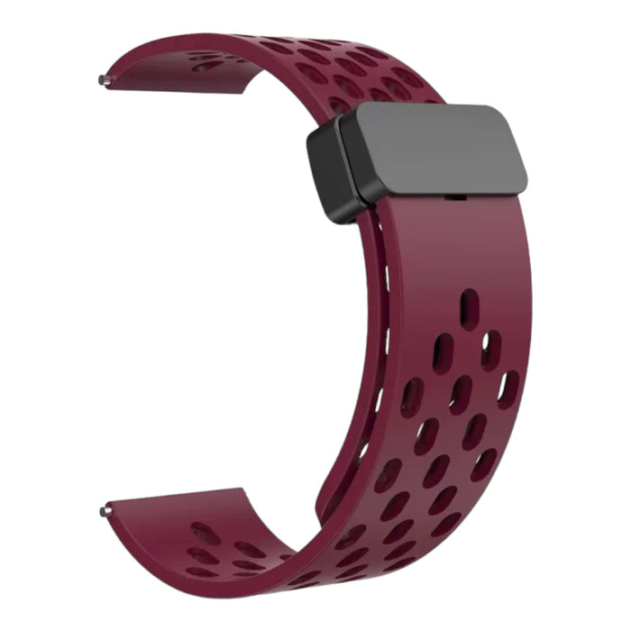 maroon-magnetic-sports-garmin-fenix-5-watch-straps-nz-magnetic-sports-watch-bands-aus