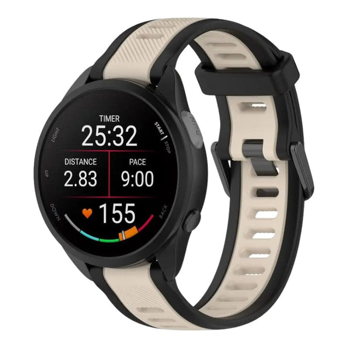 black-beige-xiaomi-amazfit-bip-watch-straps-nz-dual-colour-silicone-watch-bands-aus