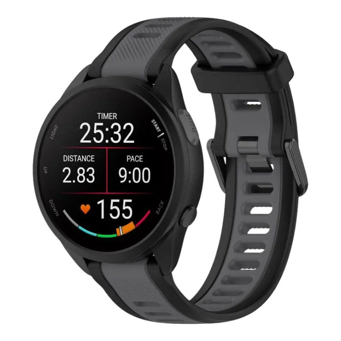 black-slate-garmin-vivoactive-5-watch-straps-nz-dual-colour-silicone-watch-bands-aus