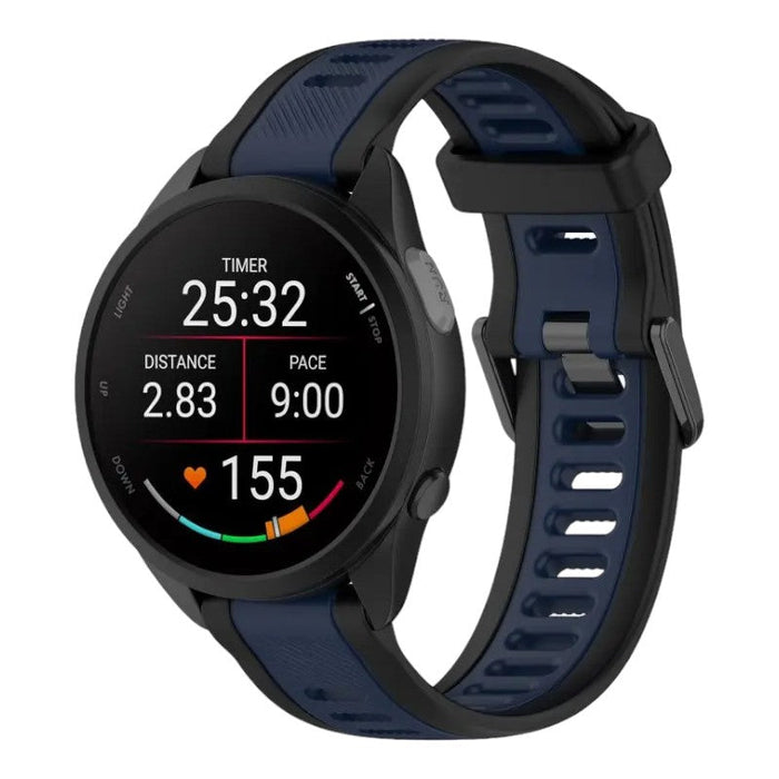 black-navy-blue-oppo-watch-3-pro-watch-straps-nz-dual-colour-silicone-watch-bands-aus