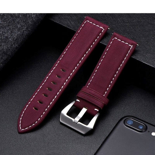 mocha-silver-buckle-samsung-galaxy-watch-3-(45mm)-watch-straps-nz-retro-leather-watch-bands-aus