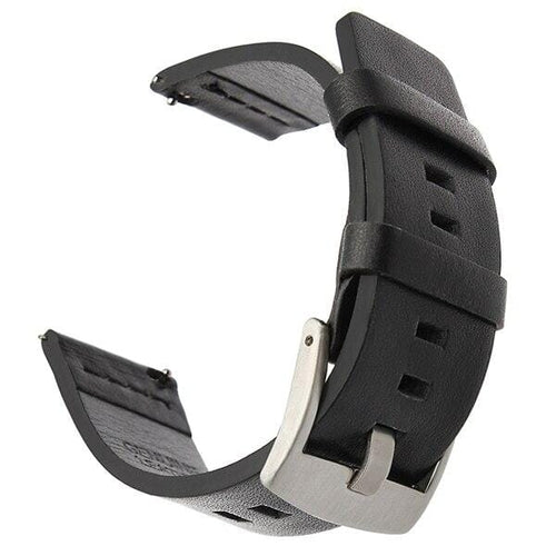 black-silver-buckle-wahoo-elemnt-rival-watch-straps-nz-leather-watch-bands-aus