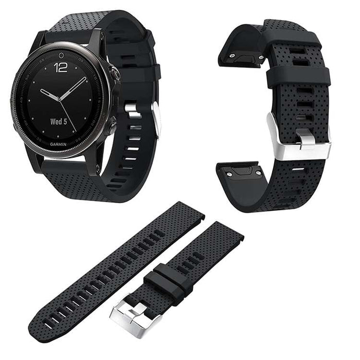 black-garmin-fenix-7x-watch-straps-nz-silicone-watch-bands-aus