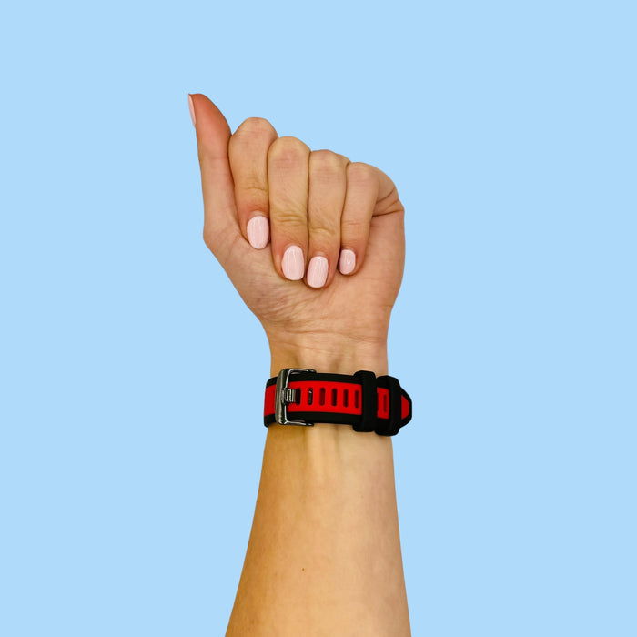 black-red-garmin-forerunner-645-watch-straps-nz-dual-colour-silicone-watch-bands-aus