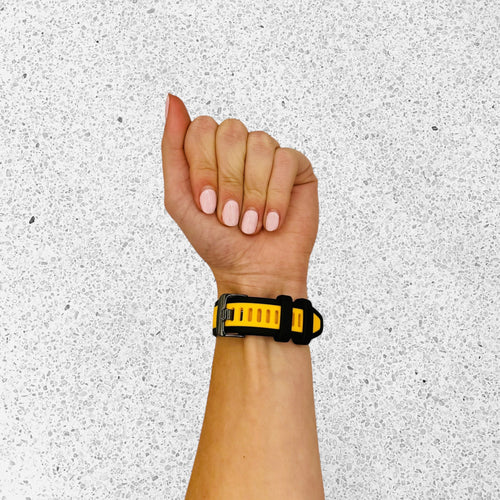 black-yellow-oppo-watch-2-46mm-watch-straps-nz-dual-colour-silicone-watch-bands-aus