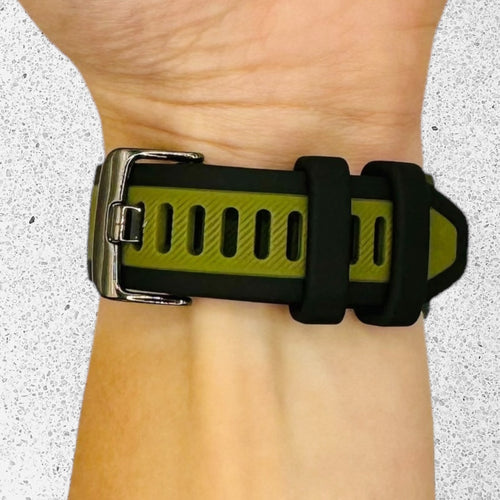 black-green-suunto-3-3-fitness-watch-straps-nz-dual-colour-silicone-watch-bands-aus