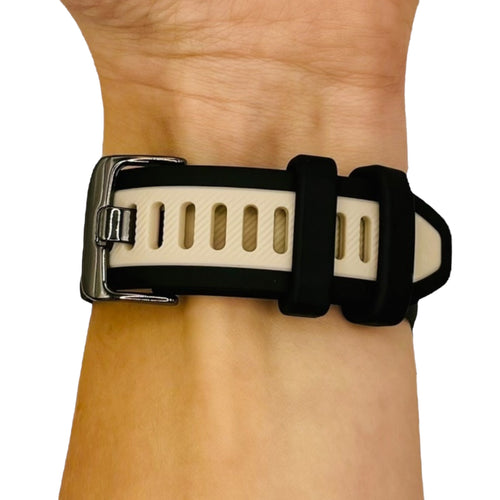 black-beige-garmin-forerunner-645-watch-straps-nz-dual-colour-silicone-watch-bands-aus