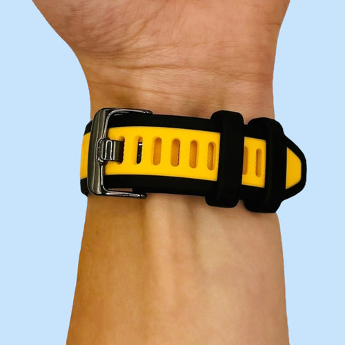 black-yellow-oppo-watch-2-46mm-watch-straps-nz-dual-colour-silicone-watch-bands-aus