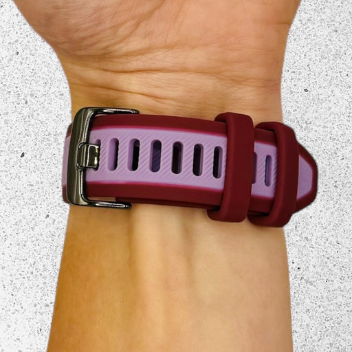 berry-lilac-garmin-forerunner-645-watch-straps-nz-dual-colour-silicone-watch-bands-aus