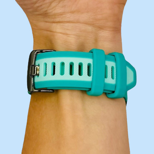 teal-oppo-watch-2-46mm-watch-straps-nz-dual-colour-silicone-watch-bands-aus