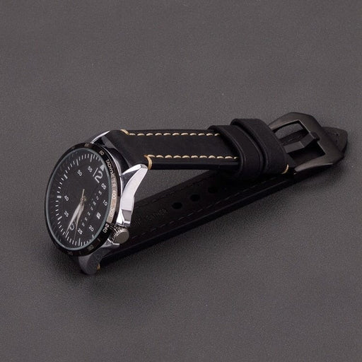 black-black-buckle-garmin-forerunner-165-watch-straps-nz-retro-leather-watch-bands-aus