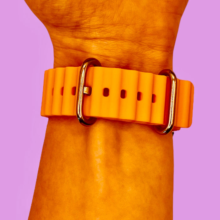 orange-ocean-bands-garmin-descent-mk3-mk3i-(43mm)-watch-straps-nz-ocean-band-silicone-watch-bands-aus