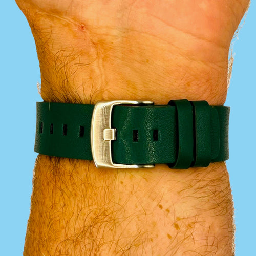 green-silver-buckle-samsung-galaxy-watch-fe-watch-straps-nz-leather-watch-bands-aus