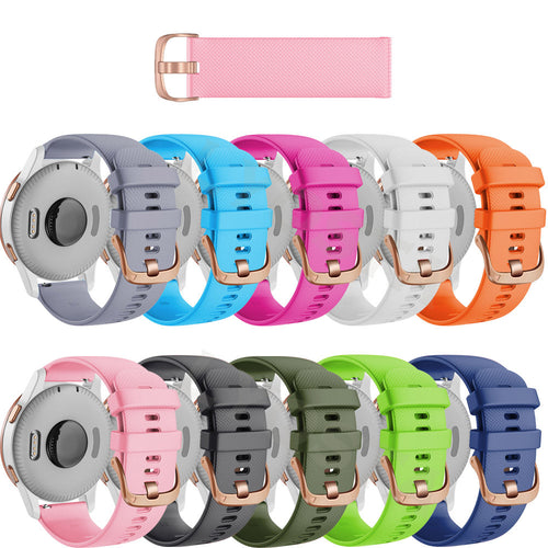 white-rose-gold-bucklesgarmin-forerunner-165-watch-straps-nz-silicone-watch-bands-aus