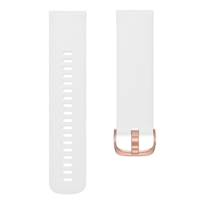 white-rose-gold-buckle-garmin-forerunner-955-watch-straps-nz-silicone-watch-bands-aus