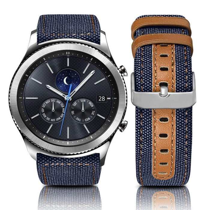dark-blue-xiaomi-amazfit-smart-watch,-smart-watch-2-watch-straps-nz-denim-watch-bands-aus