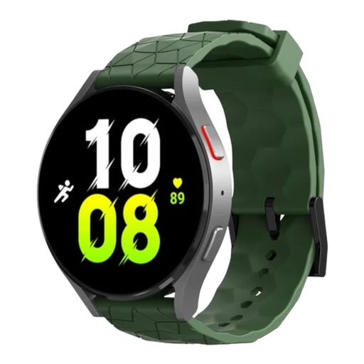 army-green-hex-patternpolar-22mm-range-watch-straps-nz-silicone-football-pattern-watch-bands-aus