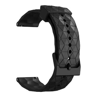 black-hex-patternpolar-vantage-m2-watch-straps-nz-silicone-football-pattern-watch-bands-aus