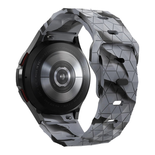 grey-camo-hex-patternsamsung-galaxy-watch-3-(45mm)-watch-straps-nz-silicone-football-pattern-watch-bands-aus