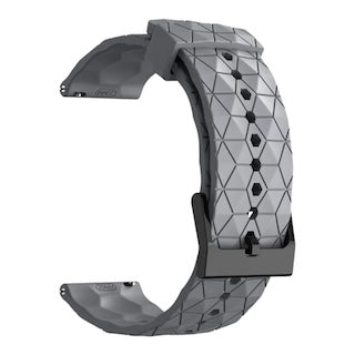 grey-hex-patternquicksilver-22mm-range-watch-straps-nz-silicone-football-pattern-watch-bands-aus