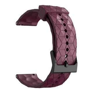 maroon-hex-patternhuawei-watch-gt4-46mm-watch-straps-nz-silicone-football-pattern-watch-bands-aus
