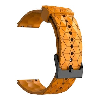 orange-hex-patternlg-watch-watch-straps-nz-silicone-football-pattern-watch-bands-aus