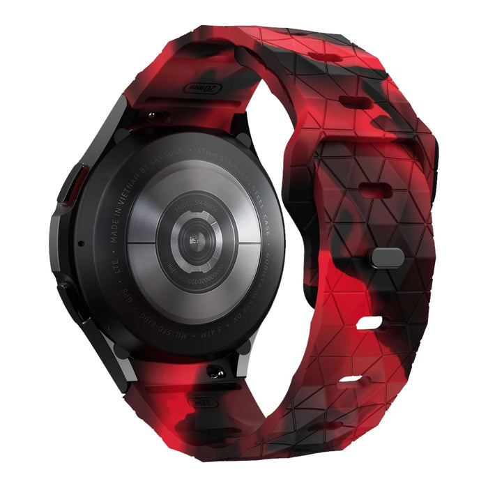 red-camo-hex-patternhuawei-watch-gt3-46mm-watch-straps-nz-silicone-football-pattern-watch-bands-aus