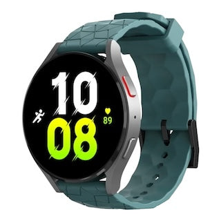 stone-green-hex-patternsamsung-galaxy-watch-3-(45mm)-watch-straps-nz-silicone-football-pattern-watch-bands-aus