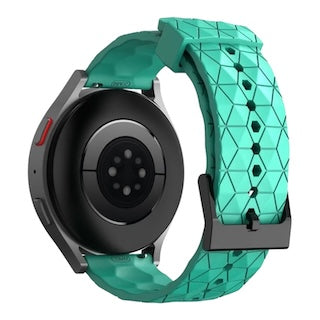 teal-hex-patterngarmin-forerunner-745-watch-straps-nz-silicone-football-pattern-watch-bands-aus