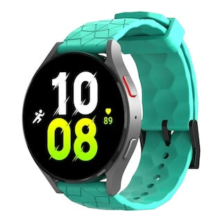 teal-hex-patternticwatch-s-s2-watch-straps-nz-silicone-football-pattern-watch-bands-aus