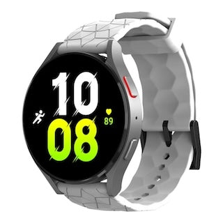 white-hex-pattern-garmin-quickfit-22mm-watch-straps-nz-silicone-football-pattern-watch-bands-aus