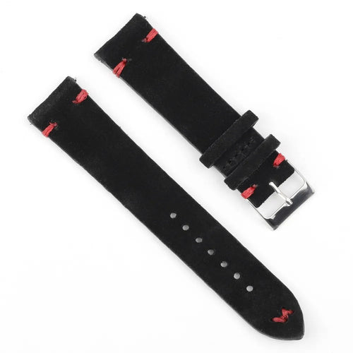 black-red-garmin-fenix-5s-watch-straps-nz-suede-watch-bands-aus