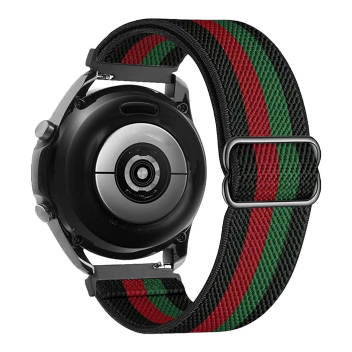 black-red-green-stripe-suunto-3-3-fitness-watch-straps-nz-braided-loop-flex-watch-bands-aus