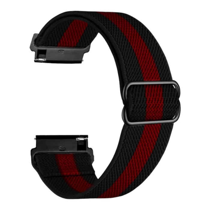 black-red-stripe-garmin-forerunner-645-watch-straps-nz-braided-loop-flex-watch-bands-aus