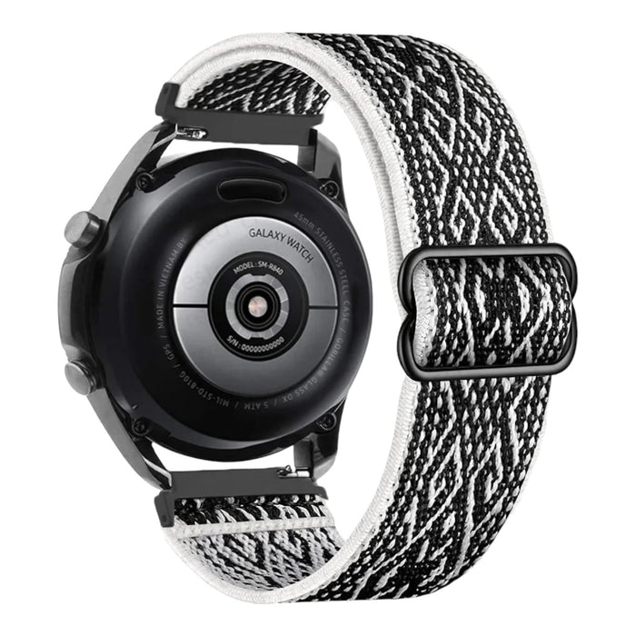 bohemian-black-white-garmin-forerunner-645-watch-straps-nz-braided-loop-flex-watch-bands-aus