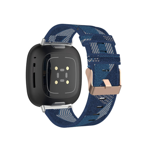 blue-pattern-garmin-vivomove-3s-watch-straps-nz-canvas-watch-bands-aus