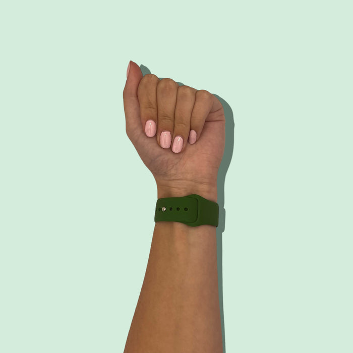 army-green-xiaomi-amazfit-stratos,-stratos-2-watch-straps-nz-silicone-button-watch-bands-aus