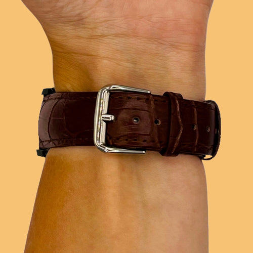 dark-brown-garmin-descent-mk3-mk3i-(43mm)-watch-straps-nz-snakeskin-leather-watch-bands-aus