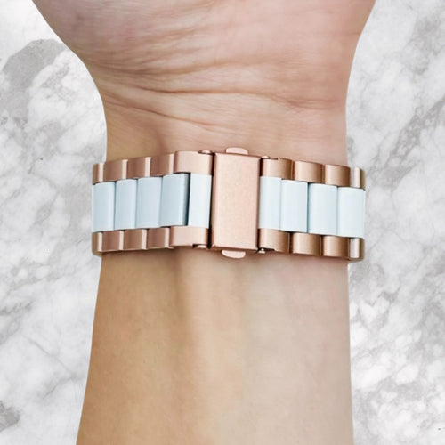 rose-gold-white-metal-xiaomi-amazfit-smart-watch,-smart-watch-2-watch-straps-nz-stainless-steel-link-watch-bands-aus