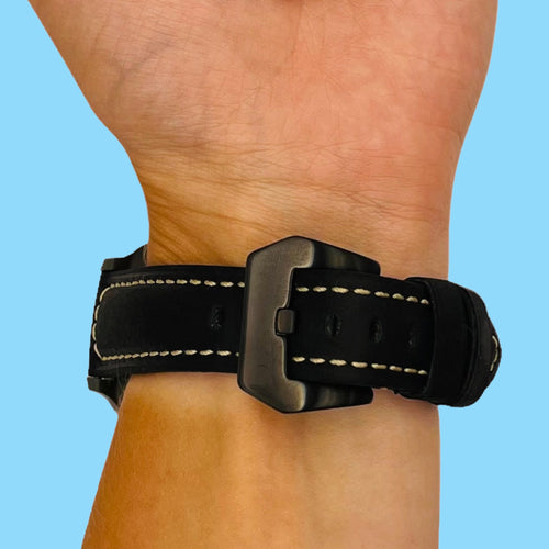 black-black-buckle-olympic-22mm-range-watch-straps-nz-retro-leather-watch-bands-aus