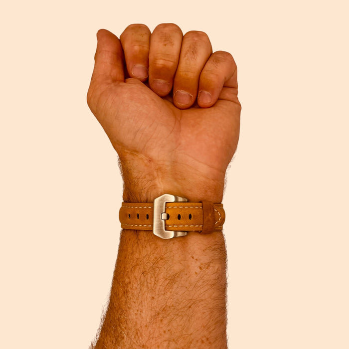 brown-silver-buckle-garmin-approach-s40-watch-straps-nz-retro-leather-watch-bands-aus