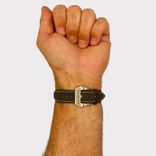 mocha-silver-buckle-polar-22mm-range-watch-straps-nz-retro-leather-watch-bands-aus