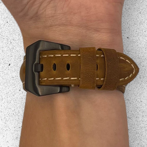 dark-brown-black-buckle-xiaomi-amazfit-bip-watch-straps-nz-retro-leather-watch-bands-aus