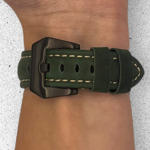 green-black-buckle-timex-22mm-range-watch-straps-nz-retro-leather-watch-bands-aus