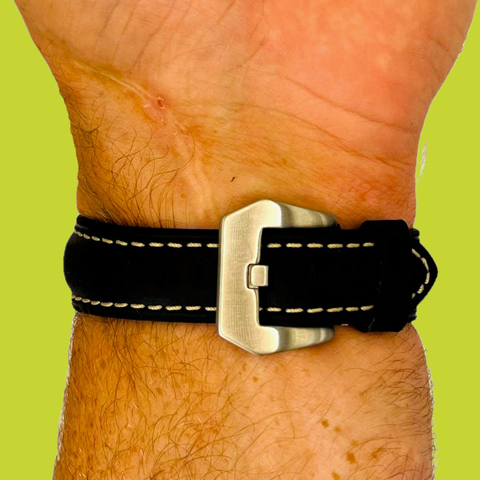black-silver-buckle-google-pixel-watch-2-watch-straps-nz-retro-leather-watch-bands-aus
