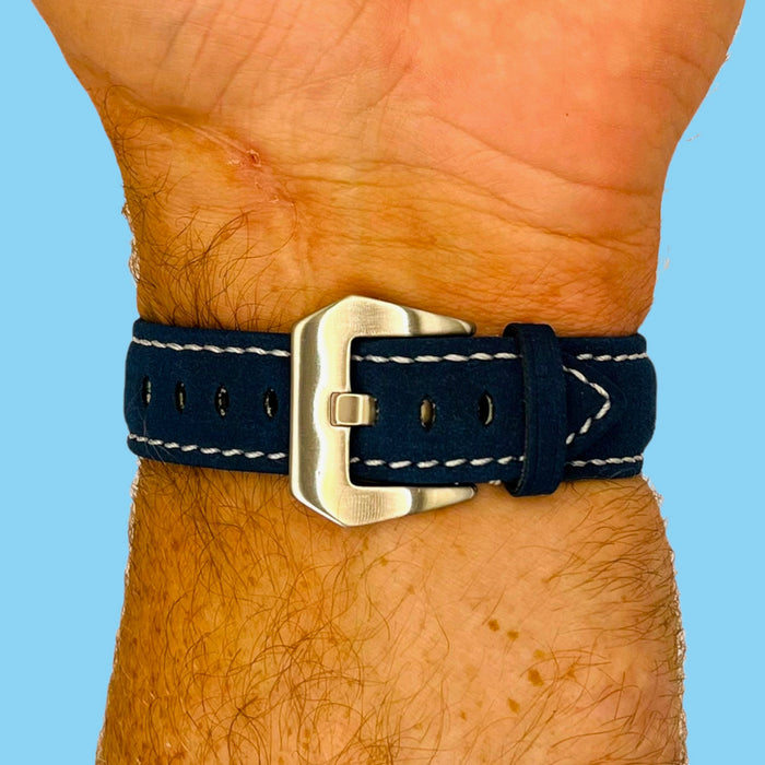 blue-silver-buckle-samsung-galaxy-watch-6-classic-(47mm)-watch-straps-nz-retro-leather-watch-bands-aus