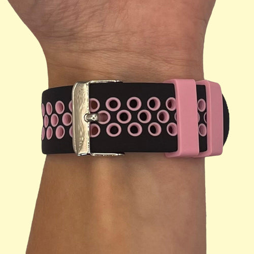 black-pink-garmin-vivomove-3s-watch-straps-nz-silicone-sports-watch-bands-aus