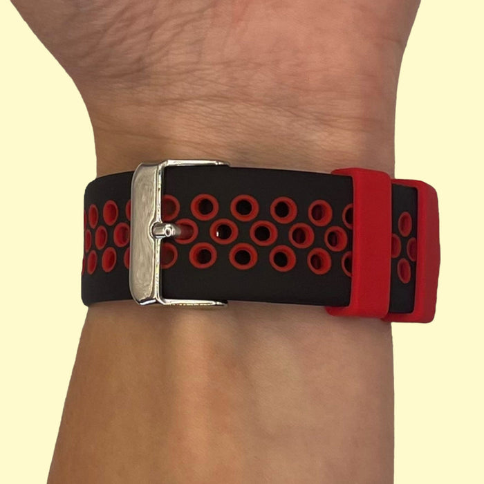 black-red-xiaomi-amazfit-stratos,-stratos-2-watch-straps-nz-silicone-sports-watch-bands-aus